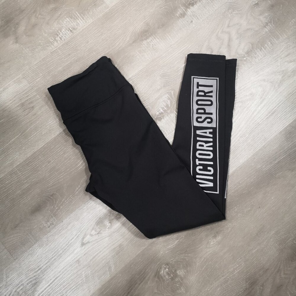 Victoria's Secret Sport Ladies Size Medium Black Full Length Leggings - Picture 7 of 11